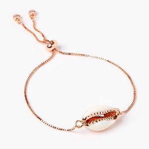 Rose Gold Cowrie Shell Bracelet